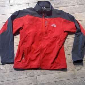 The North Face Apex Red and Dark Gray Softshell Jacket